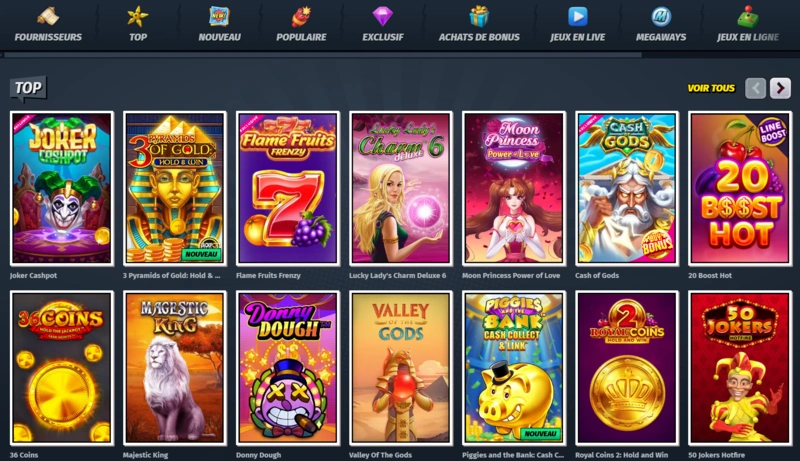 Allyspin Casino jeux